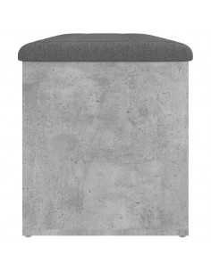 Panca Portaoggetti Grigio Cemento 102x42x45cm Legno Multistrato