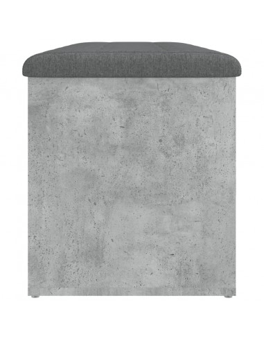 Panca Portaoggetti Grigio Cemento 102x42x45cm Legno Multistrato