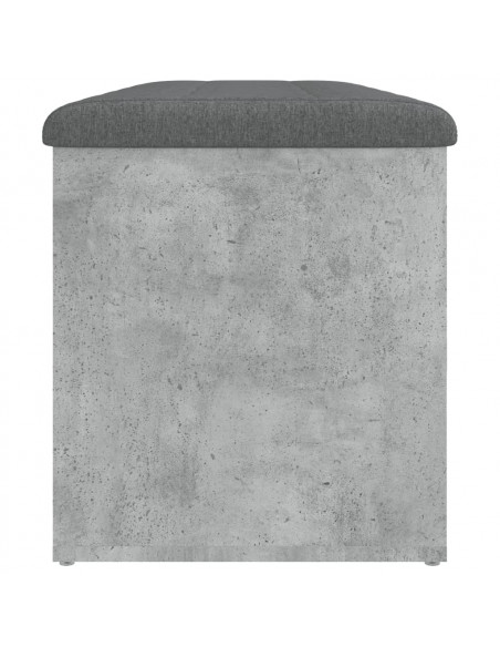 Panca Portaoggetti Grigio Cemento 102x42x45cm Legno Multistrato