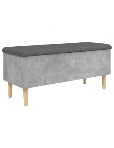 Panca Portaoggetti Grigio Cemento 102x42x46cm Legno Multistrato