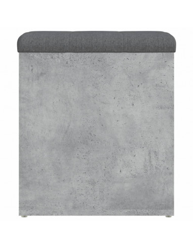 Panca Portaoggetti Grigio Cemento 42x42x45 cm Legno Multistrato
