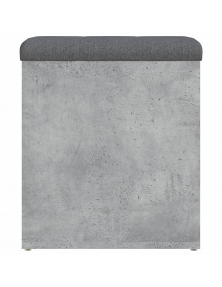 Panca Portaoggetti Grigio Cemento 42x42x45 cm Legno Multistrato