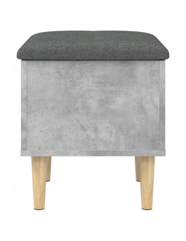 Panca Portaoggetti Grigio Cemento 42x42x46 cm Legno Multistrato