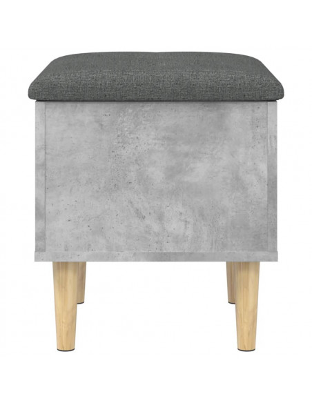 Panca Portaoggetti Grigio Cemento 42x42x46 cm Legno Multistrato