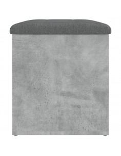 Panca Portaoggetti Grigio Cemento 62x42x45 cm Legno Multistrato