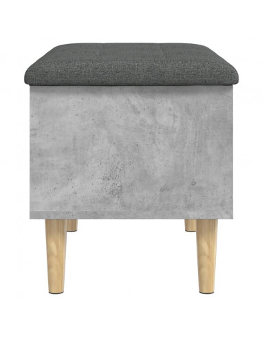 Panca Portaoggetti Grigio Cemento 62x42x46 cm Legno Multistrato