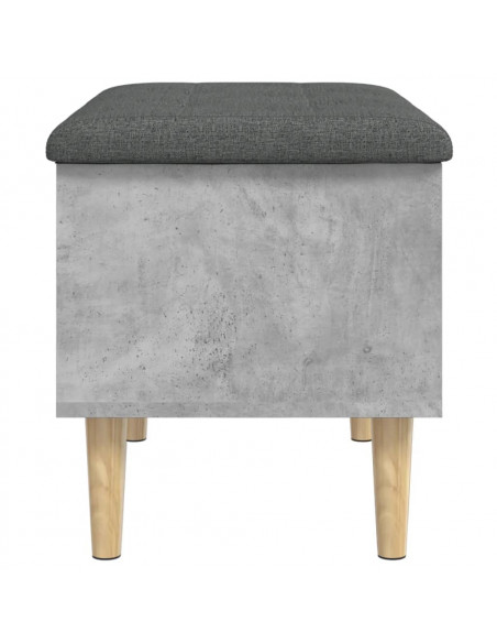 Panca Portaoggetti Grigio Cemento 62x42x46 cm Legno Multistrato