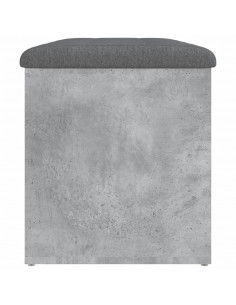 Panca Portaoggetti Grigio Cemento 82x42x45 cm Legno Multistrato