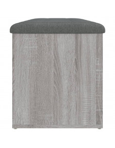 Panca Portaoggetti Grigio Sonoma 102x42x45 cm Legno Multistrato