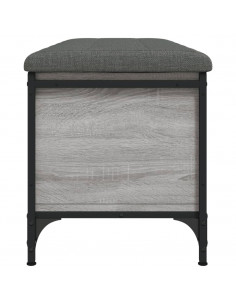 Panca Portaoggetti Grigio Sonoma 102x42x45 cm Legno Multistrato
