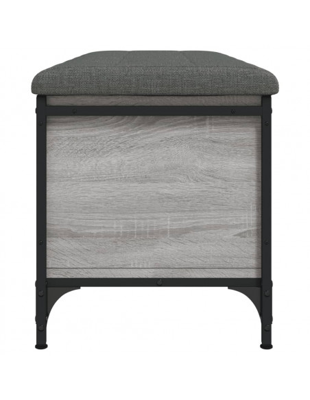 Panca Portaoggetti Grigio Sonoma 102x42x45 cm Legno Multistrato