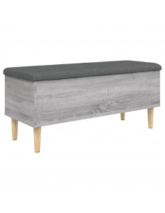 Panca Portaoggetti Grigio Sonoma 102x42x46 cm Legno Multistrato