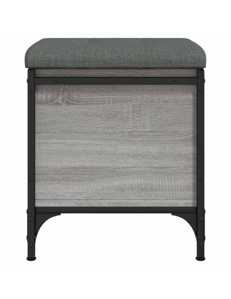 Panca Portaoggetti Grigio Sonoma 42x42x45 cm Legno Multistrato
