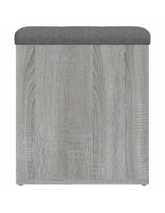 Panca Portaoggetti Grigio Sonoma 42x42x45 cm Legno Multistrato