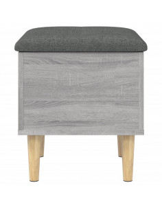 Panca Portaoggetti Grigio Sonoma 42x42x46 cm Legno Multistrato