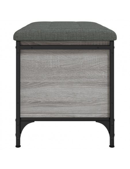 Panca Portaoggetti Grigio Sonoma 62x42x45 cm Legno Multistrato