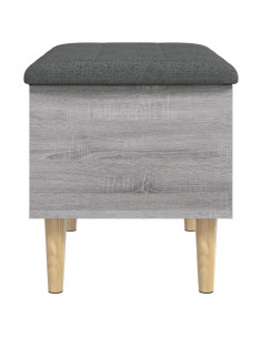 Panca Portaoggetti Grigio Sonoma 62x42x46 cm Legno Multistrato