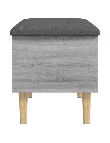Panca Portaoggetti Grigio Sonoma 62x42x46 cm Legno Multistrato