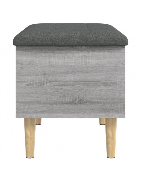 Panca Portaoggetti Grigio Sonoma 62x42x46 cm Legno Multistrato