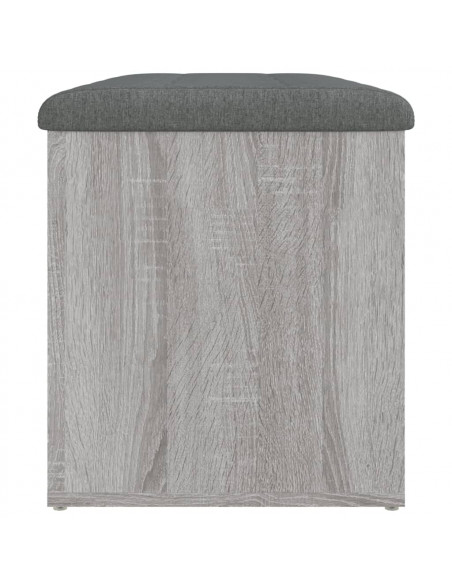 Panca Portaoggetti Grigio Sonoma 82x42x45 cm Legno Multistrato