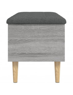 Panca Portaoggetti Grigio Sonoma 82x42x46 cm Legno Multistrato