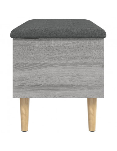Panca Portaoggetti Grigio Sonoma 82x42x46 cm Legno Multistrato
