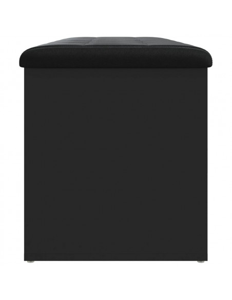 Panca Portaoggetti Nera 102x42x45 cm in Legno Multistrato