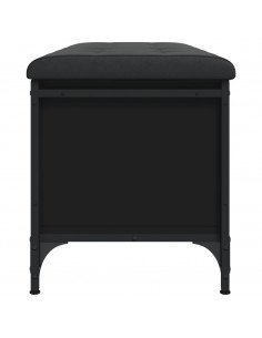 Panca Portaoggetti Nera 102x42x45 cm in Legno Multistrato