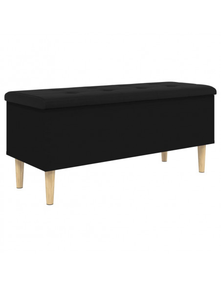 Panca Portaoggetti Nera 102x42x46 cm in Legno Multistrato
