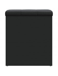 Panca Portaoggetti Nera 42x42x45 cm in Legno Multistrato