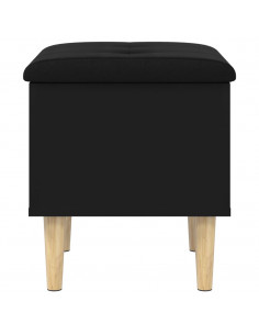 Panca Portaoggetti Nera 42x42x46 cm in Legno Multistrato