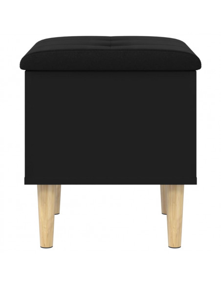 Panca Portaoggetti Nera 42x42x46 cm in Legno Multistrato