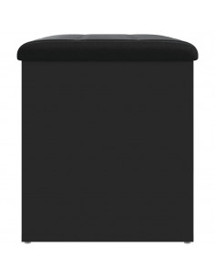 Panca Portaoggetti Nera 62x42x45 cm in Legno Multistrato