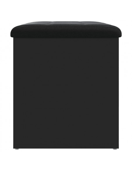 Panca Portaoggetti Nera 62x42x45 cm in Legno Multistrato