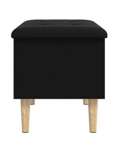 Panca Portaoggetti Nera 62x42x46 cm in Legno Multistrato