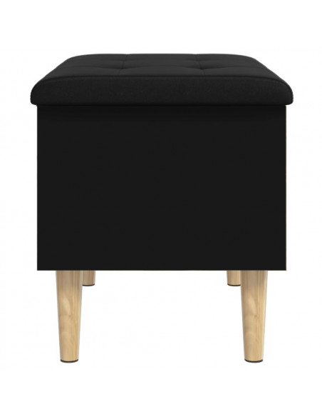 Panca Portaoggetti Nera 62x42x46 cm in Legno Multistrato