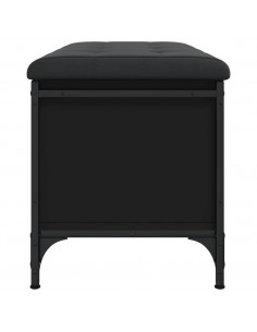 Panca Portaoggetti Nera 82x42x45 cm in Legno Multistrato