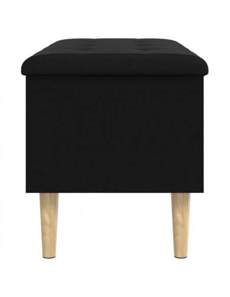 Panca Portaoggetti Nera 82x42x46 cm in Legno Multistrato