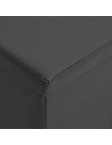 Panca Portaoggetti Pieghevole Grigia in PVC