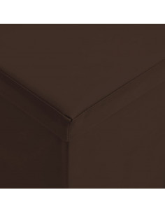 Panca Portaoggetti Pieghevole Marrone in PVC