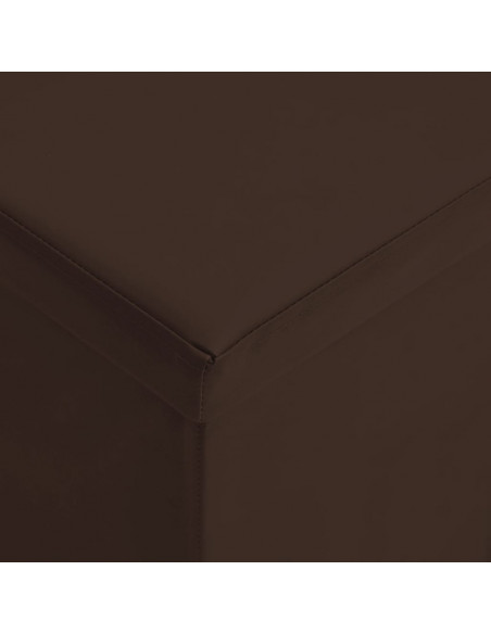 Panca Portaoggetti Pieghevole Marrone in PVC