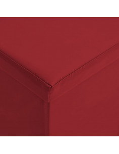 Panca Portaoggetti Pieghevole Rosso Vino in PVC