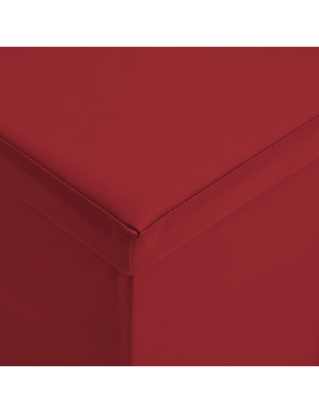 Panca Portaoggetti Pieghevole Rosso Vino in PVC
