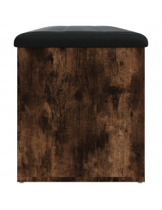 Panca Portaoggetti Rovere Fumo 102x42x45 cm Legno Multistrato