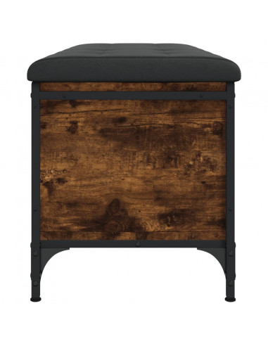 Panca Portaoggetti Rovere Fumo 102x42x45 cm Legno Multistrato