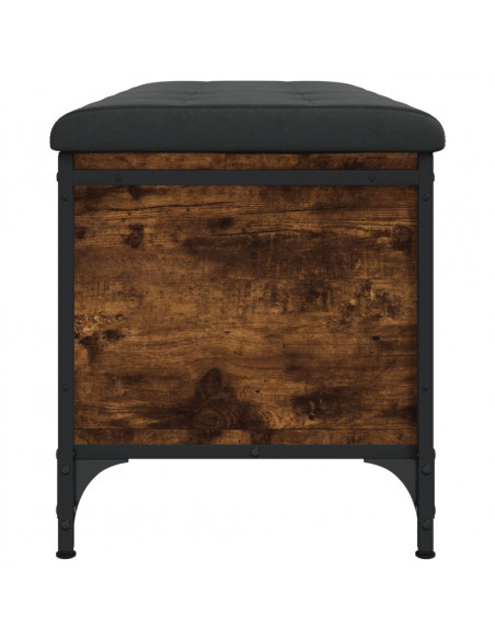 Panca Portaoggetti Rovere Fumo 102x42x45 cm Legno Multistrato