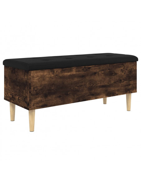 Panca Portaoggetti Rovere Fumo 102x42x46 cm Legno Multistrato