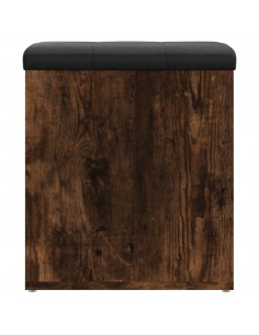 Panca Portaoggetti Rovere Fumo 42x42x45 cm Legno Multistrato