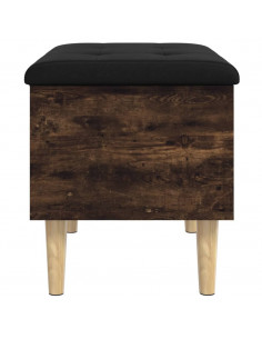 Panca Portaoggetti Rovere Fumo 62x42x46 cm Legno Multistrato