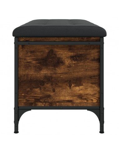 Panca Portaoggetti Rovere Fumo 82x42x45 cm Legno Multistrato